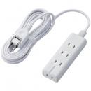 ELECOM T-KM01-2430WH 磁石タップ/4個口(内3ピン1)/3m/ホワイト