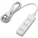 ELECOM T-ST02-22420WH ほこりシャッター付き電源タップ/4個口/2m/ホワイト