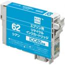 ELECOM ECI-E62C エコリカ リサイクルインクカートリッジ/EPSON ICC62/シアン