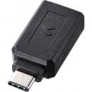 サンワサプライ AD-USB28CAF Type-C USB A変換アダプタ（ブラック）