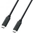サンワサプライ KU31-CCP510 USB3.1 Gen2 Type C PD対応ケーブル（1m・ブラック）