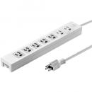 サンワサプライ TAP-F37-3KR 電源タップ（7個口・3P・3m）