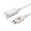 サンワサプライ TAP-M705W マイクロ電源タップ（収納式スイングプラグ・3個口・0.5m・ホワイト）