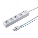 サンワサプライ TAP-SH3425MG 3P・4個口オートシャッター付き電源タップ（マグネット付き・2.5m）