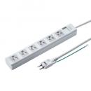 サンワサプライ TAP-SH3625MG 3P・6個口オートシャッター付き電源タップ（マグネット付き・2.5m）