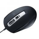 サンワサプライ MA-BL163BK 静音有線ブルーLEDマウス（5ボタン・ブラック）