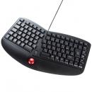 サンワサプライ SKB-ERG5BK エルゴノミクスキーボード（トラックボール付き・ブラック）
