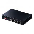 サンワサプライ LAN-GIGAPOE81 長距離伝送・ギガビット対応PoEスイッチングハブ（8ポート）