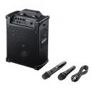 サンワサプライ MM-SPAMP10 ワイヤレスマイク付き拡声器スピーカー（大出力60W・AC電源/充電式、音楽再生）