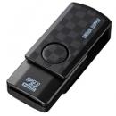 サンワサプライ ADR-MCU2SWBK microSDカードリーダー（ブラック）