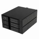 StarTech.com HSB3SATSASBA 3x 3.5インチ SAS 2.0/SATA 3.0ハードディスクドライブ対応モバイルラック インナートレイ不要 ホットスワップ対応 2x 5インチベイ搭載HDDリムーバブルラック