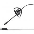 BUFFALO BSHSEUM110BK 片耳イヤフック式モノラルヘッドセット USB接続 ブラック