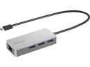 BUFFALO LUD-U3-CGHSV Giga対応 USB Type-C LANアダプターハブ付 シルバー