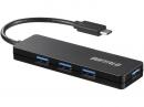 BUFFALO BSH4U120C1BK USB3.1（Gen1） Type-C 4ポート バスパワーハブ ブラック