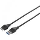 BUFFALO BSUAMBSU320BK ユニバーサルコネクター USB3.0 A to microB スリムケーブル 2.0m ブラック