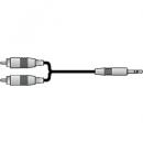 イメージニクス RCA-3.5-A15m 音声信号用ケーブル RCA(オス)-3.5φ 15m