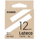 CASIO XB-12WE Lateco用テープ 12mm 白/黒文字