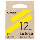 CASIO XB-12YW Lateco用テープ 12mm 黄/黒文字