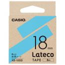 CASIO XB-18SB Lateco用テープ 18mm 水色/黒文字