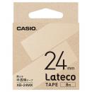 CASIO XB-24MX Lateco用テープ 24mm 半透明/黒文字