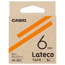 CASIO XB-6EO Lateco用テープ 6mm オレンジ/黒文字