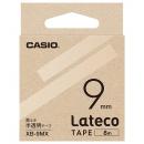 CASIO XB-9MX Lateco用テープ 9mm 半透明/黒文字