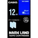 CASIO XR-12ABU ネームランド用白文字テープ 12mm 青/白文字