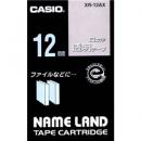 CASIO XR-12AX ネームランド用白文字テープ 12mm 透明/白文字