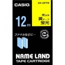 CASIO XR-12FYW ネームランド用蛍光色テープ 12mm 蛍光黄/黒文字