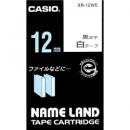 CASIO XR-12WE-5P-E ネームランド用スタンダードテープ 12mm 白/黒文字 5個パック
