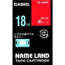CASIO XR-18ARD ネームランド用白文字テープ 18mm 赤/白文字