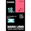 CASIO XR-18RD ネームランド用スタンダードテープ 18mm 赤/黒文字