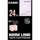 CASIO XR-24AX ネームランド用白文字テープ 24mm 透明/白文字