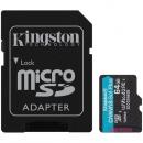 Kingston SDCG3/64GB 64GB microSDXCカード Canvas Go! Plus Class 10 UHS-I U3 170R/70W SDアダプタ付属