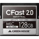グリーンハウス GH-CFS-NMD128G CFast2.0 SATA6.0Gb/s MLC 0～70℃ 128GB