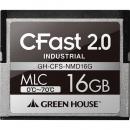 グリーンハウス GH-CFS-NMD16G CFast2.0 SATA6.0Gb/s MLC 0～70℃ 16GB