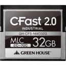 グリーンハウス GH-CFS-NMD32G CFast2.0 SATA6.0Gb/s MLC 0～70℃ 32GB
