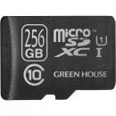 グリーンハウス GH-SDMRXCUB256G microSDXCカード UHS-I U1 クラス10 256GB 3年保証 変換アダプタ付属