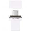 グリーンハウス GH-UF3CB64G-WH Type-C/A USB3.2 Gen1メモリー 64GB