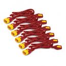 シュナイダーエレクトリック(旧APC) AP8702S-WWX340 Power Cord Kit (6 ea) Locking C13 to C14 0.6m Red