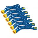 シュナイダーエレクトリック(旧APC) AP8702S-WWX590 Power Cord Kit (6 ea) Locking C13 to C14 0.6m Blue