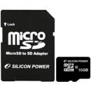 Silicon Power(シリコンパワー) SP016GBSTH004V10 microSDHCカード 16GB (Class4) 永久保証 (SDHCアダプター付)