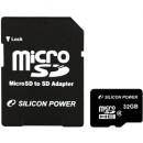 Silicon Power(シリコンパワー) SP032GBSTH004V10-SP microSDHCカード 32GB (Class4) 永久保証 (SDHCアダプター付)