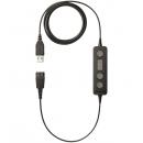 Jabra 260-09 QDヘッドセットをPC/USBに接続する変換ケーブル・コントローラー付「Jabra LINK 260」