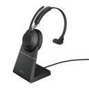 Jabra 26599-899-989 Jabra 無線ヘッドセット USB-A 片耳 MS認定 充電スタンド付「Jabra Evolve2 65 MS Mono USB-A Stand Black」