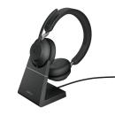 Jabra 26599-989-989 Jabra 無線ヘッドセット USB-A 両耳 UC認定 充電スタンド付「Jabra Evolve2 65 UC Stereo USB-A Stand Black」