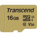 Transcend TS16GUSD500S 16GB UHS-I U3 microSDHC Card with Adapter (MLC)