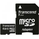 Transcend TS4GUSDHC10 microSDHCカード 4GB Class10 付属品（SDカード変換アダプタ付き）
