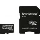 Transcend TS64GUSDXC10 64GB microSDXCカード Class 10 SD変換アダプタ同梱