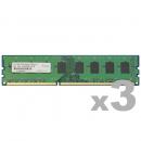 ADTEC ADS10600D-2G3 DDR3-1333 240pin UDIMM 2GB×3枚